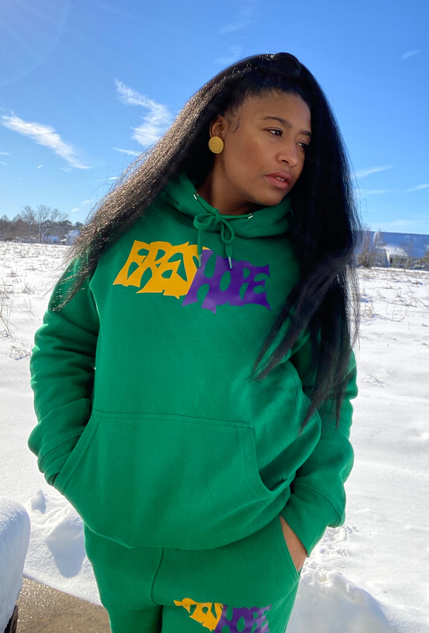 FRESHOPE Hoodie - Kelly Green